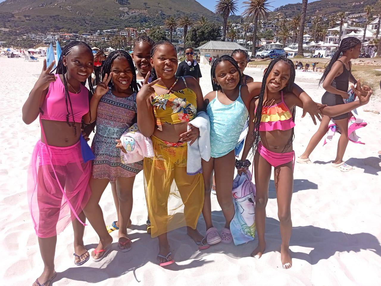 Highridge learners enjoying a Cape Town beach trip